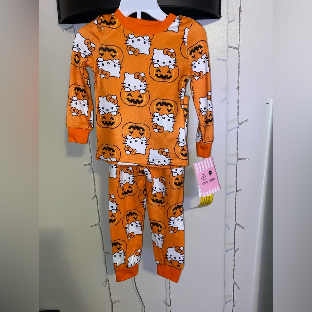 Hello Kitty pumpkin toddler pajamas